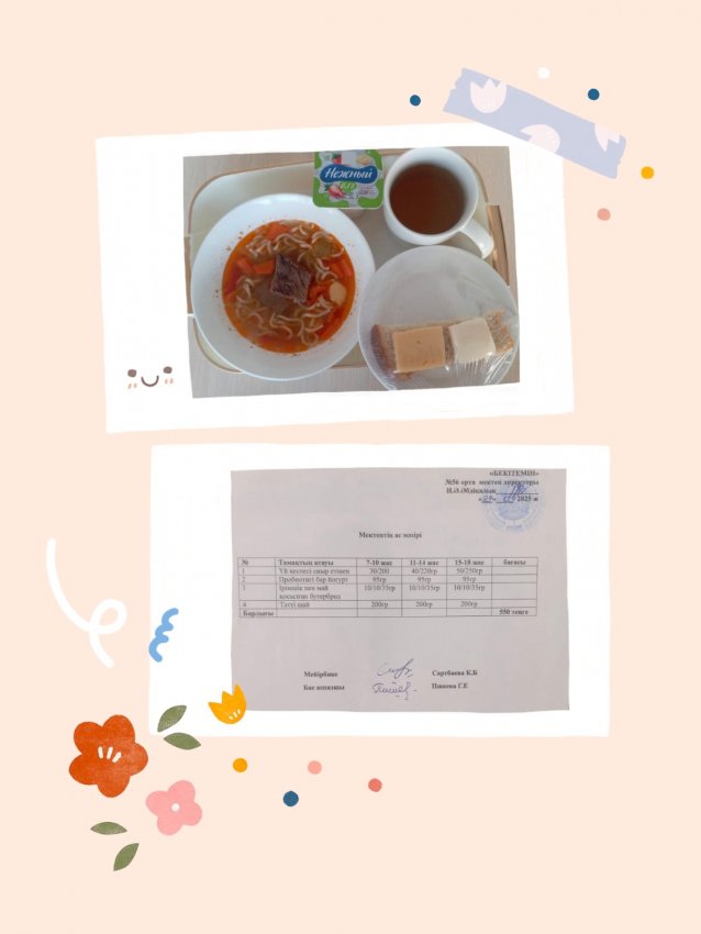 Бүгінгі ас мәзірі