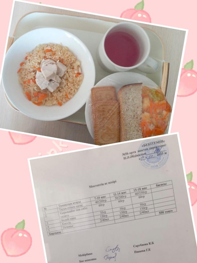 Бүгінгі ас мәзірі