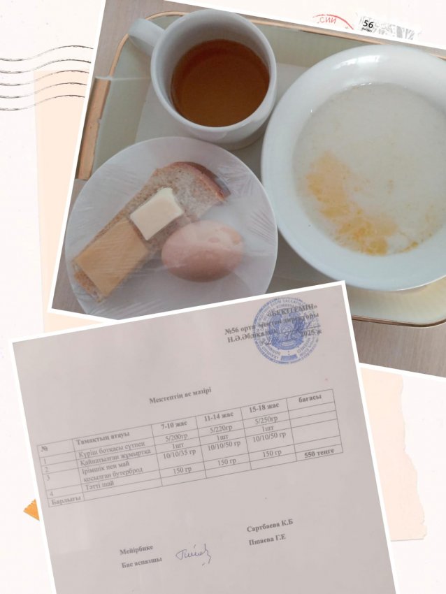 Бүгінгі ас мәзірі