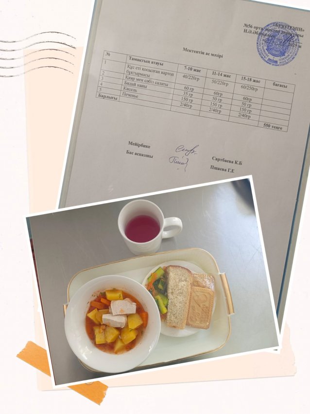 Бүгінгі ас мәзірі