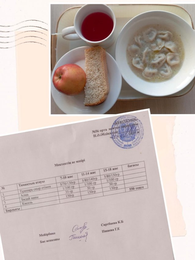 Бүгінгі ас мәзірі