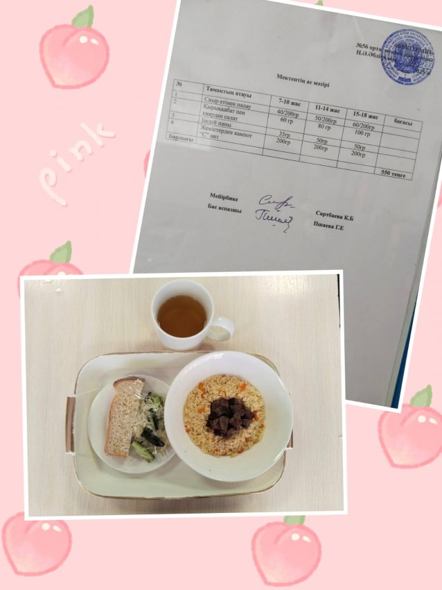 Бүгінгі ас мәзірі