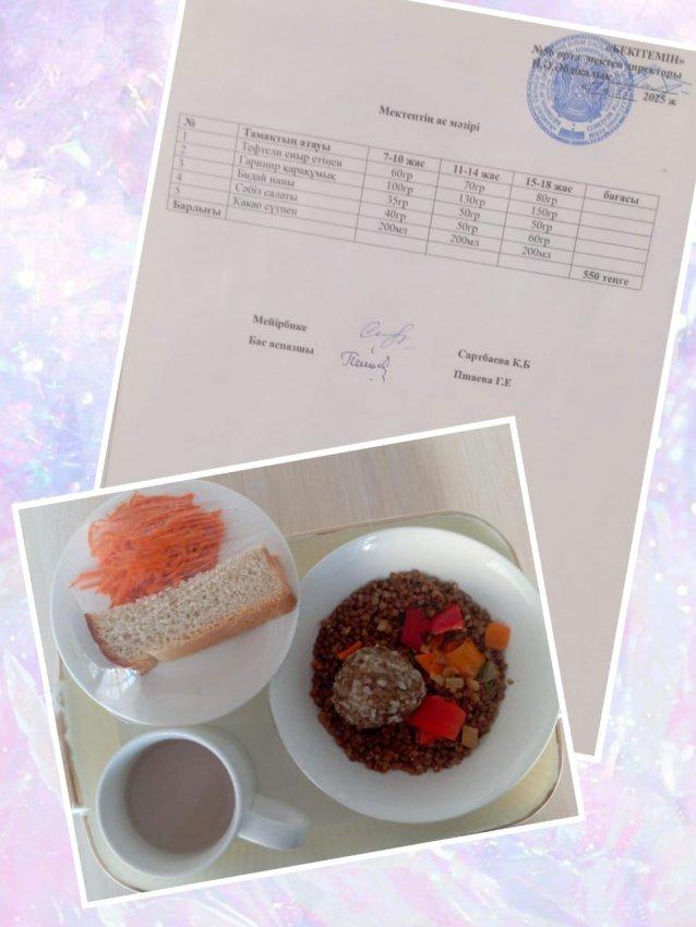 Бүгінгі ас мәзірі