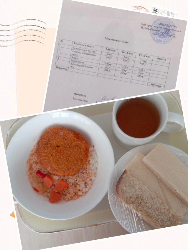 Бүгінгі ас мәзірі