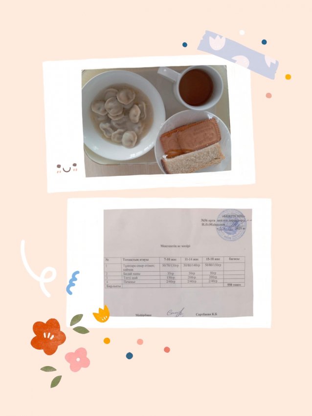 Бүгінгі ас мәзірі